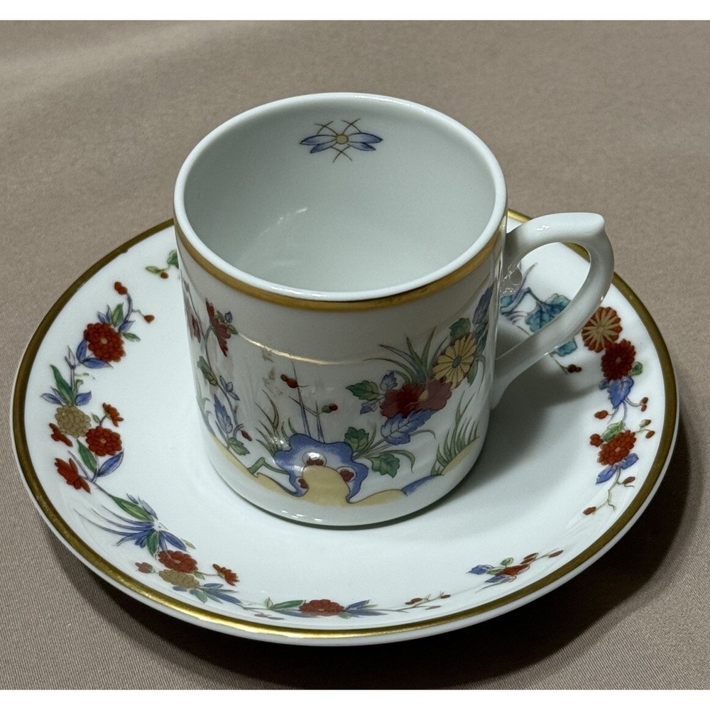 Vista Alegre Demitasse Cup & Saucer Rock Garden‎ From Portugal V1A110
